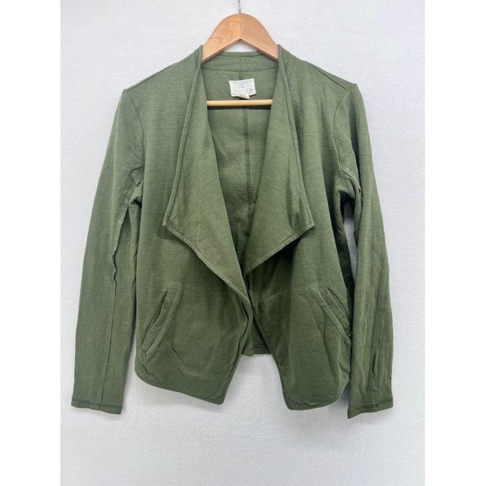 Women's Calson Size Small Knit Jacket‎ Cardigan Green